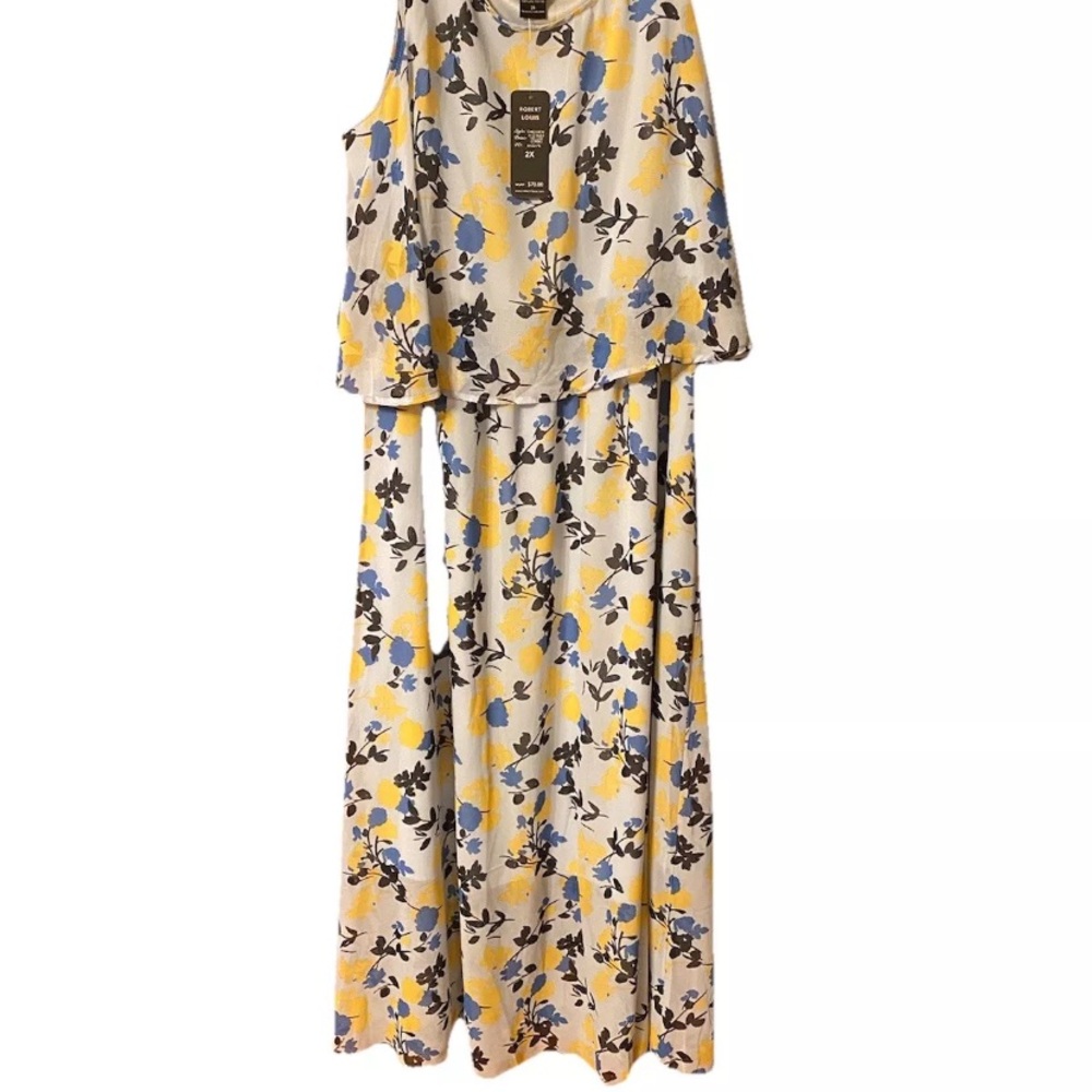 NWT Robert Lewis Plus Size 2X Sundress ,Floral Print , Maxi Multicolored